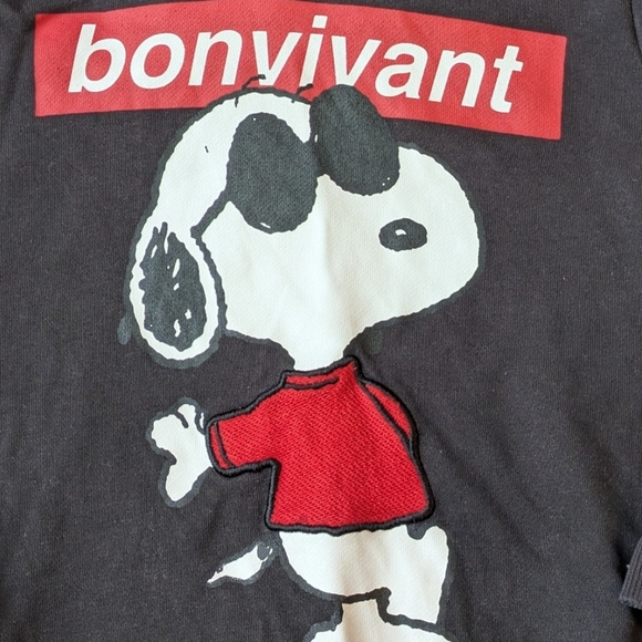 Zara Charcoal Hoodie with Snoopy Graphic - Picture 2 of 3